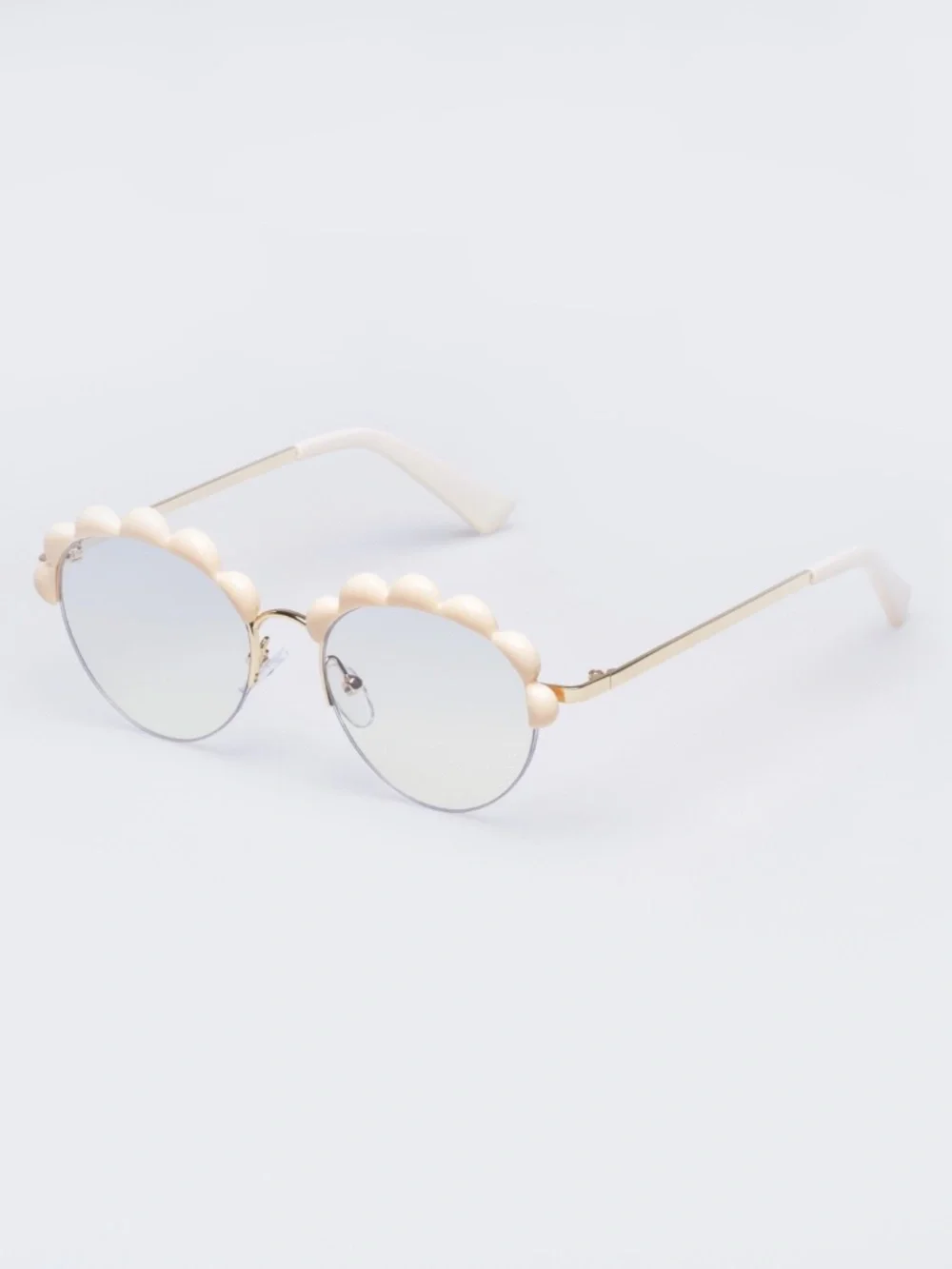NEW The Book Club Shady Flatterings a Cover Blue Light Glasses Ivory